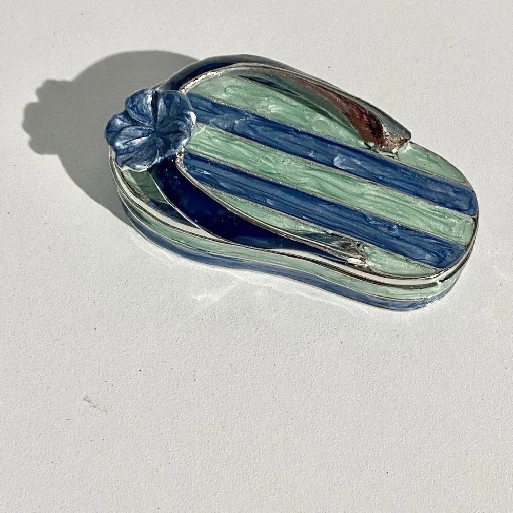 Blue Flip Flop Trinket Box
